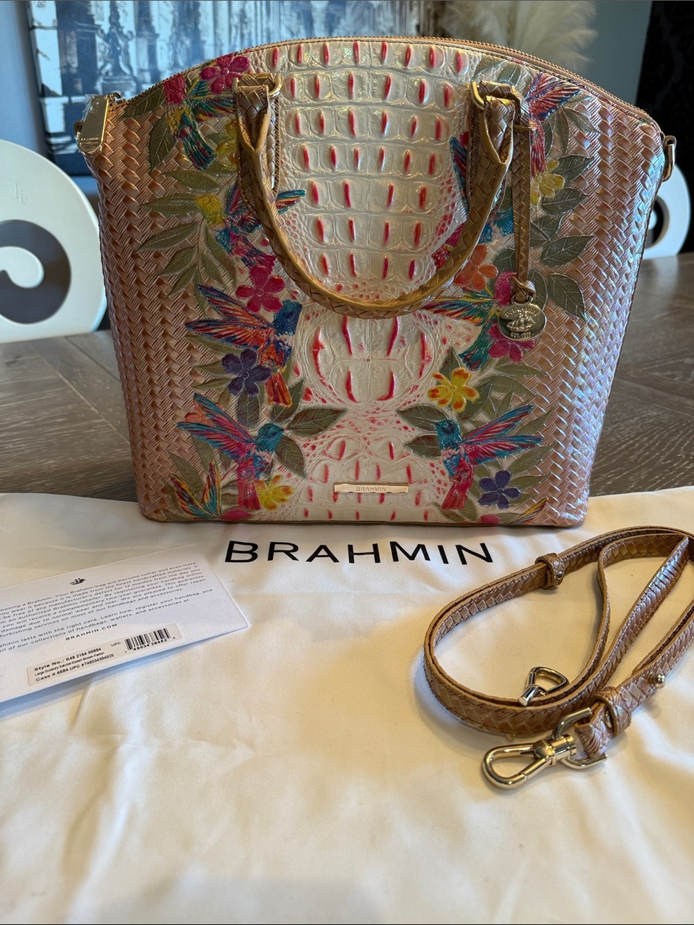 Brahmin bag large Duxbury satchel Desert Bloom Parton New